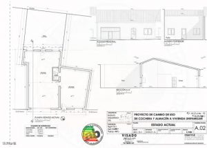 Proyecto y reforma de cambio de uso de cochera y almacén a vivienda unifamiliar en Roa (Burgos)