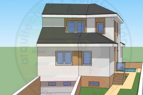 Proyecto y dirección de obra de vivienda unifamiliar pareada en Moraleja de Enmedio  (Madrid)
