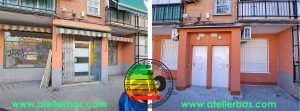 Cambio de uso de local comercial a dos viviendas en Leganés